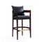 Manhattan Comfort Ritz Barstool in Black and Dark Walnut, PK2 2-BS013-BK - alternate 6